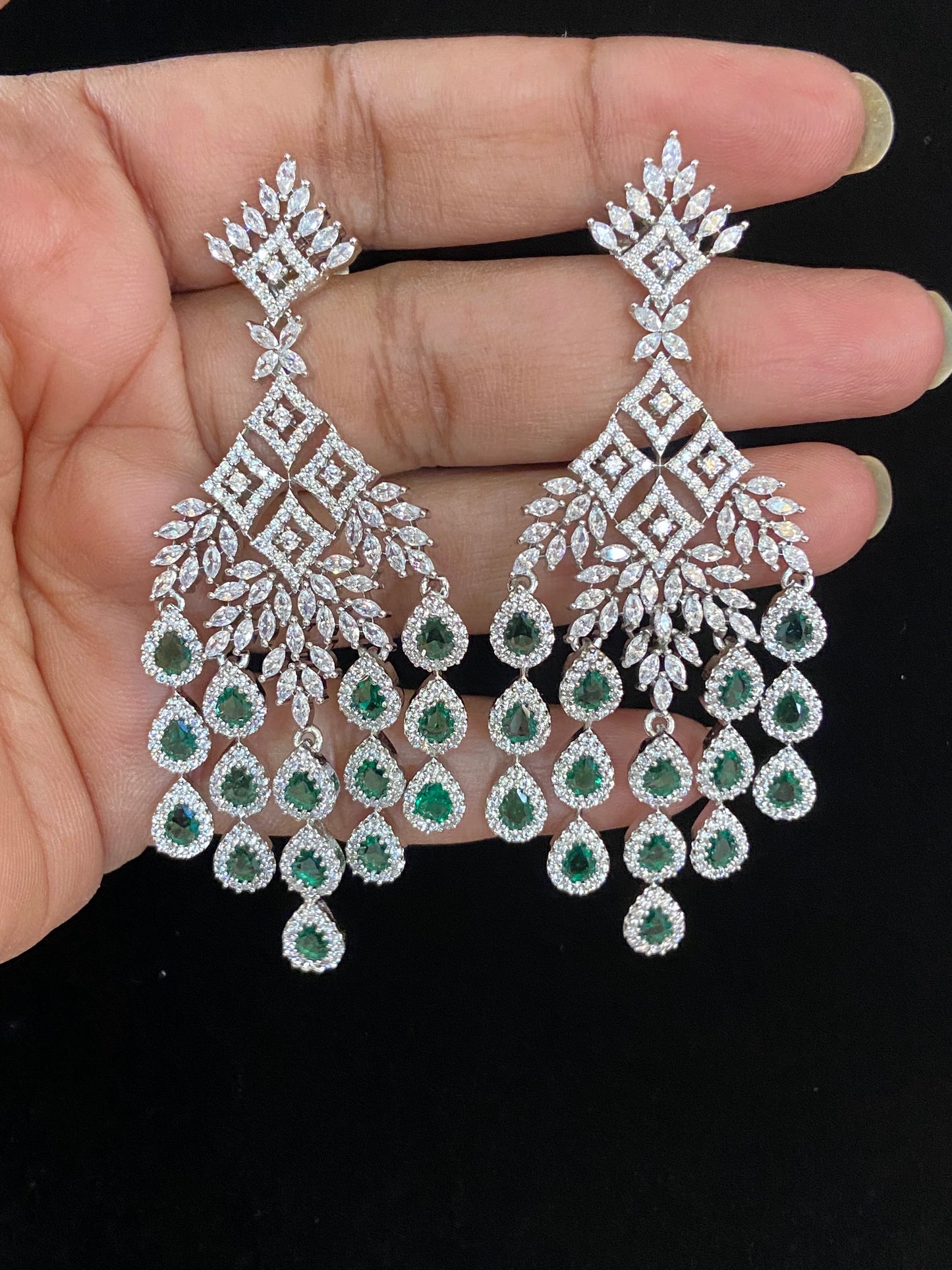 Diamond look earrings | Ad earrings | Partywear earrings