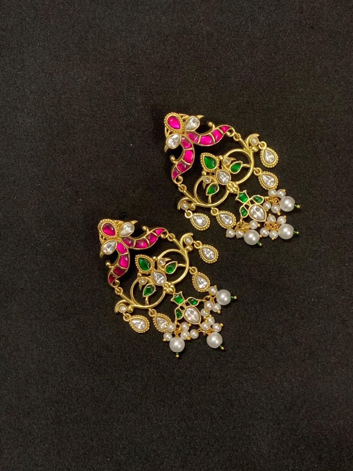 Jadau Kundan Earrings | Indian jewelry