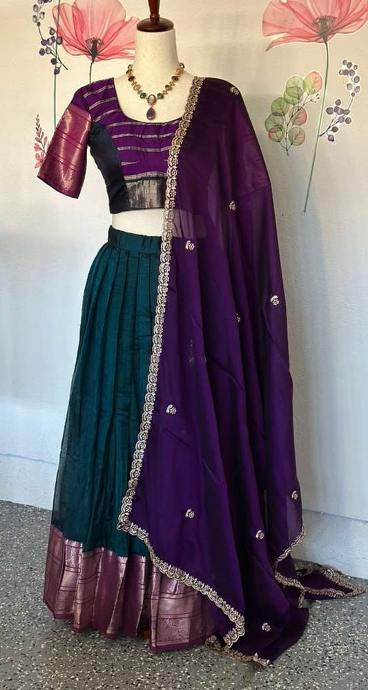 Teens mangalagiri lehanga set | teens ethnic wear