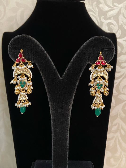 Pachhi Kundan earrings \ Handmade earrings | Indian jewelry in USA