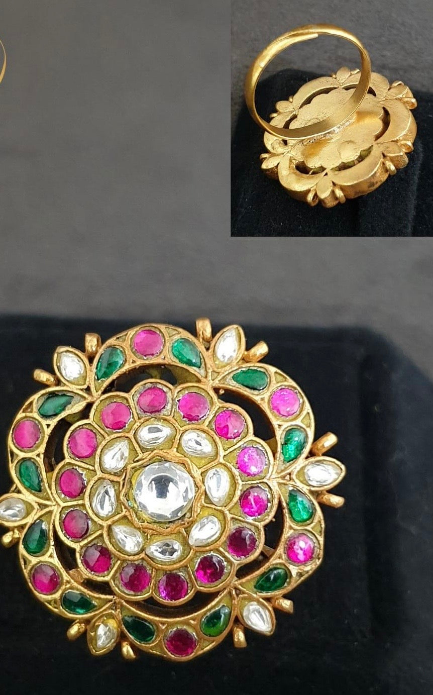 Jadau Kundan Finger Ring | Traditional Finger Ring