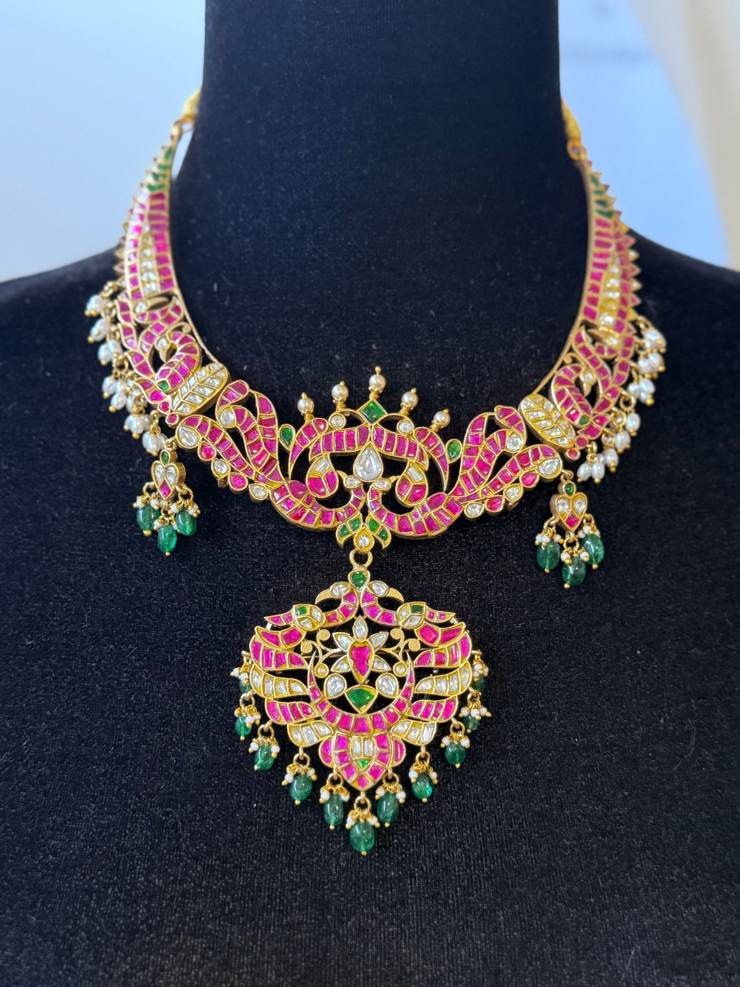 4 in 1 Jadau Kundan Necklace | Traditional Indian Necklace In USA