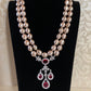 Rose pearls contemporary necklace | Indian jewelry in USA