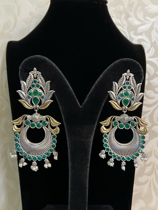 Dual tone earrings | Indian jewelry in USA
