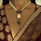 Pearl’s necklace with Kundan pendant | Simple Indian jewelry