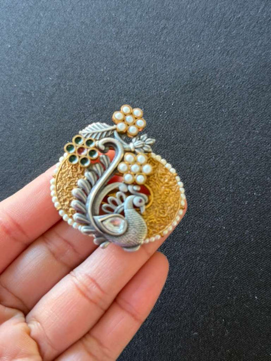 Beautiful Peacock Finger Ring | Adjustable Finger Ring