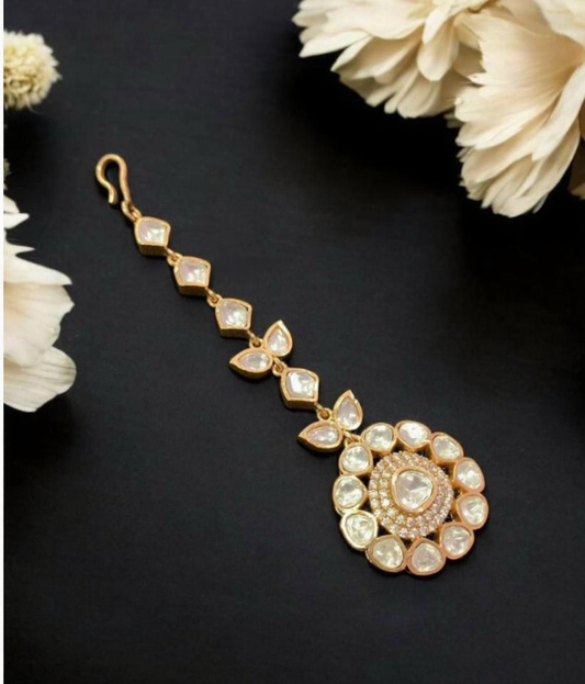 Moissanite Maang Tikka | Bridal jewelry