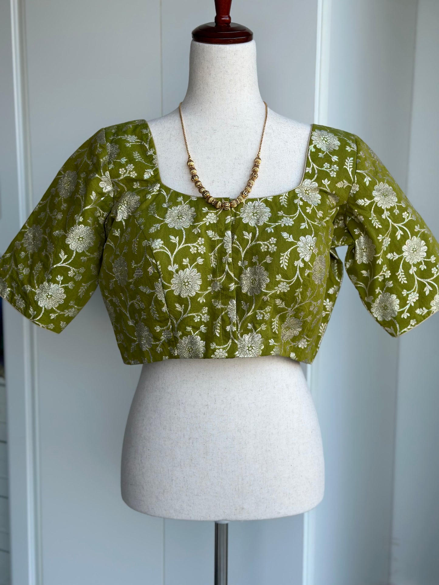 Olive green blouse | custom saree blouse