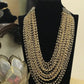 Dual tonePearl Multi Layer Mala Necklace