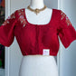 Pure rawsilk embroidery blouse | Custom blouse | Designer blouse