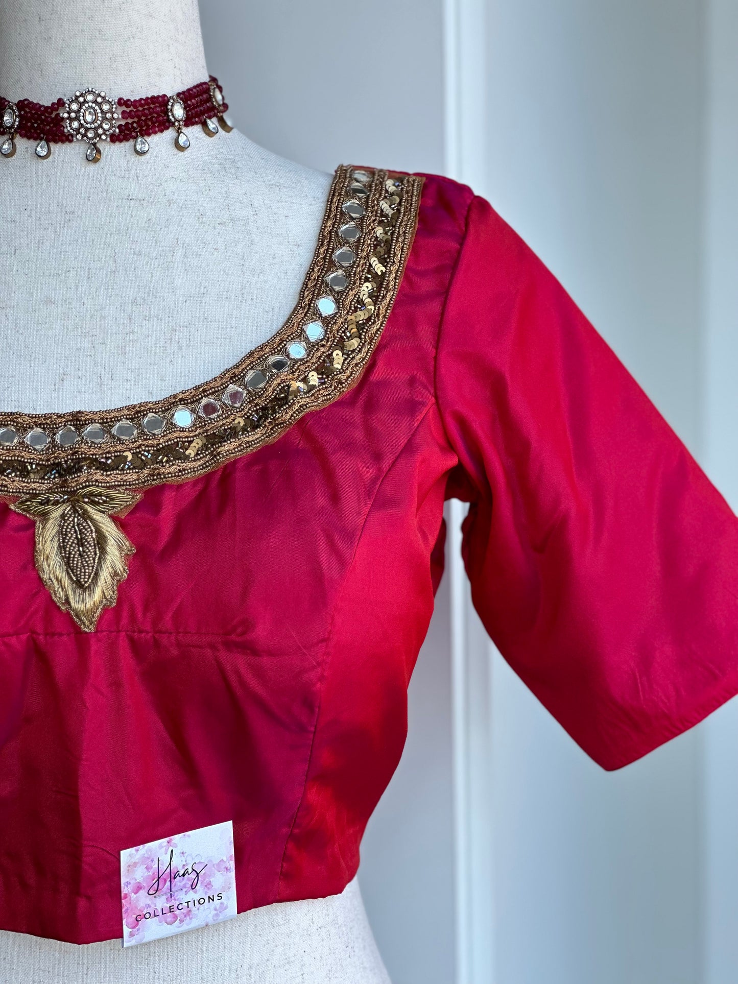 Designer blouse | Cotton silk embroidery blouse