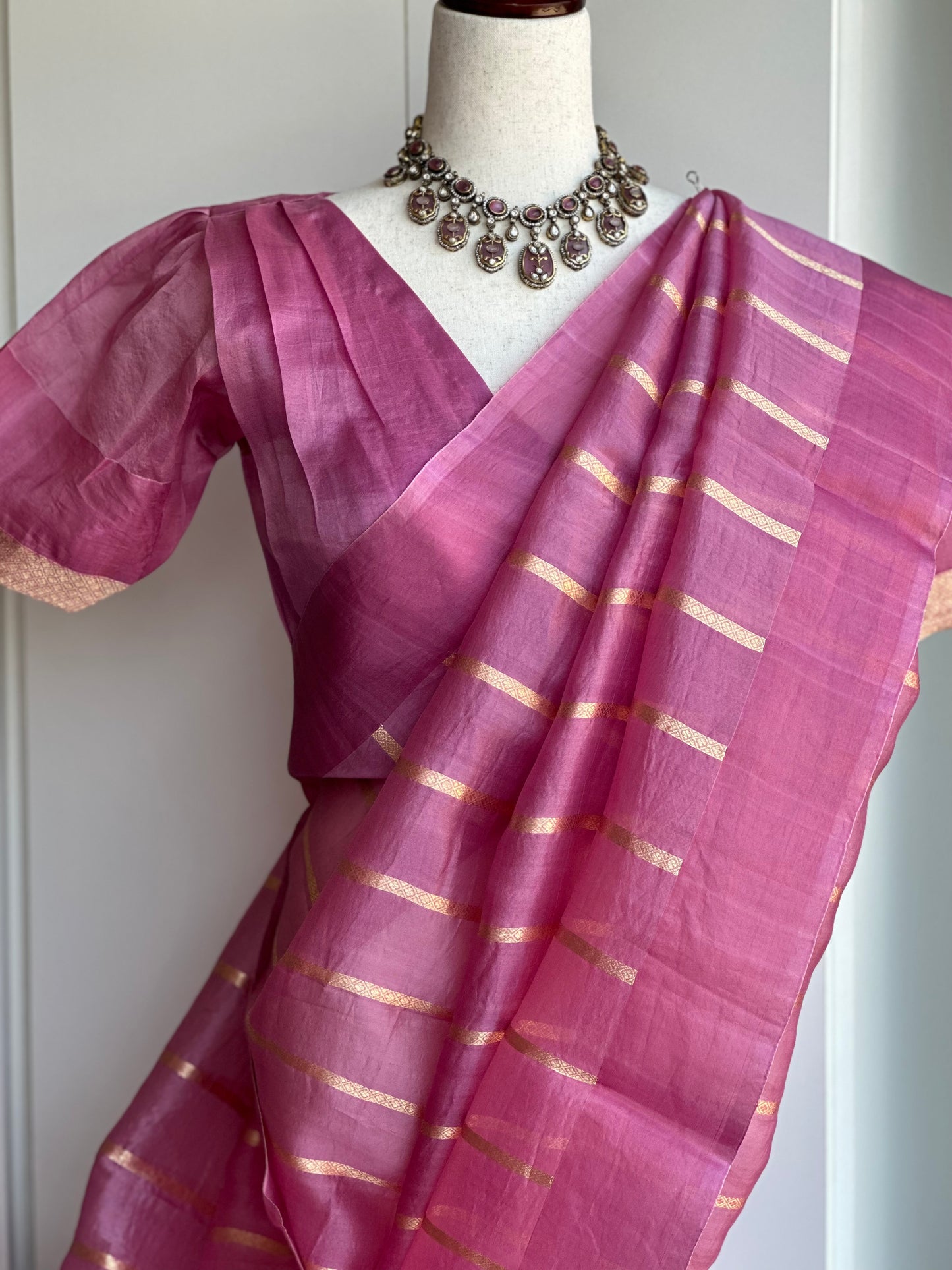 Silk mark certified Kora benaras saree | Sarees in USA | Ready to wear sarees | Saree with blouse