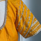 Yellow silver embroidery blouse | Saree readymade blouses in USA