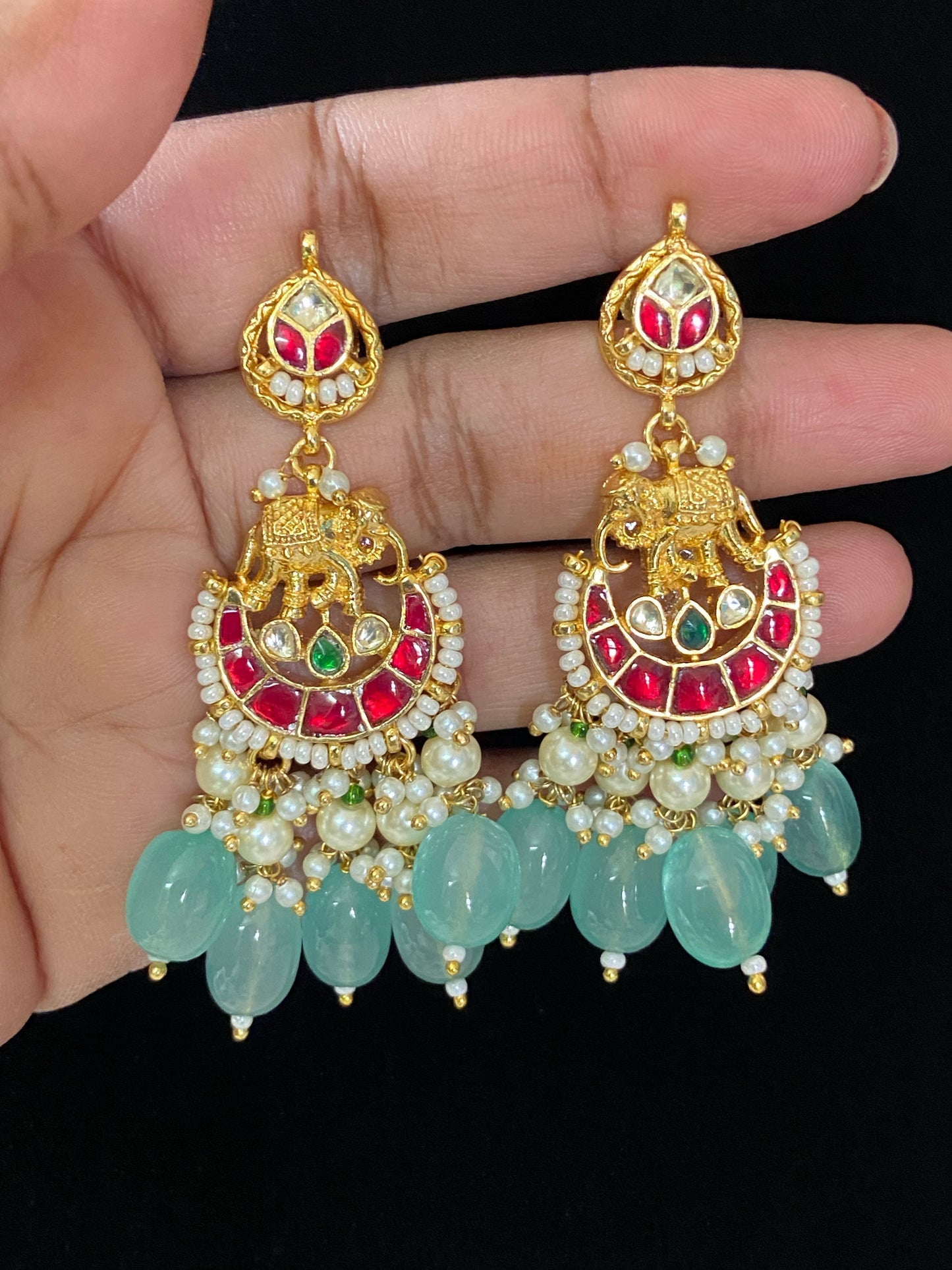 Jadau Kundan earrings | Indian traditional jewelry