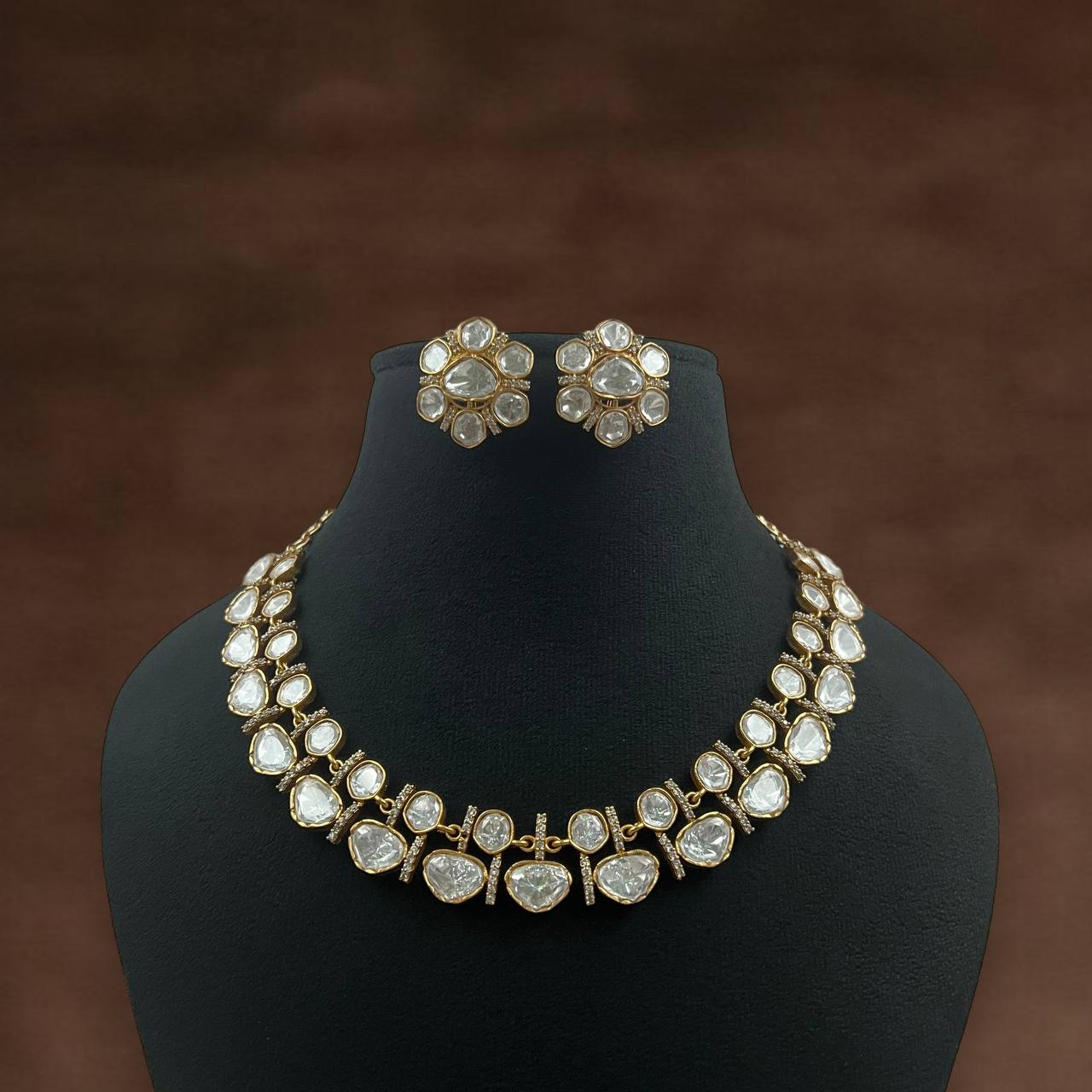 Moissanite polki necklace | Latest Indian jewelry | Bridal jewelry