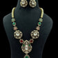 Moissanite Kundan & Pearl Necklace With Earrings