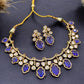 Sapphire & Moissanite Necklace | Latest Indian jewelry