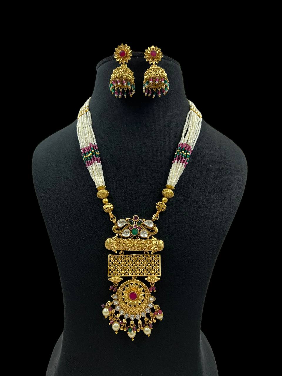 Antique pendant pearls necklace | Indian jewelry in USA