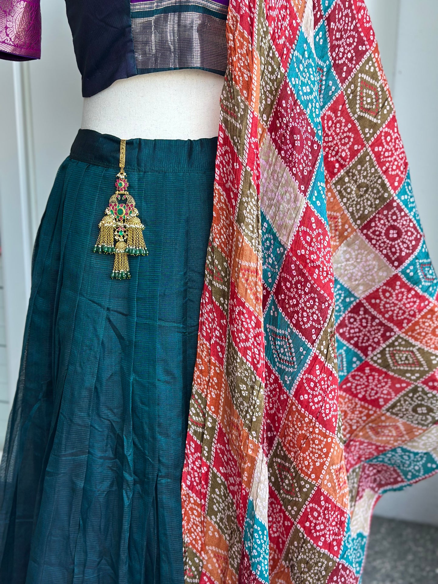 Teens mangalagiri lehanga set | teens ethnic wear