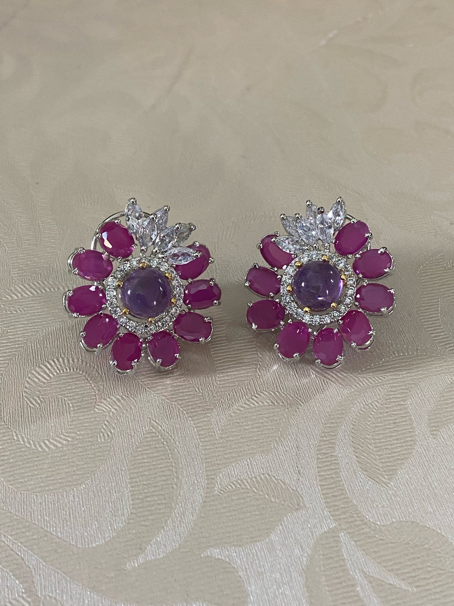 Semi precious stones earrings | Indian jewelry in USA
