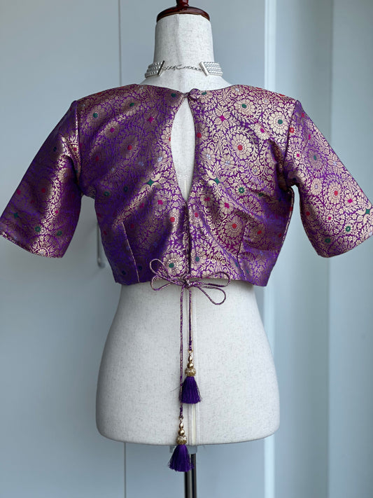 Purple brocade blouse | Saree blouses in USA