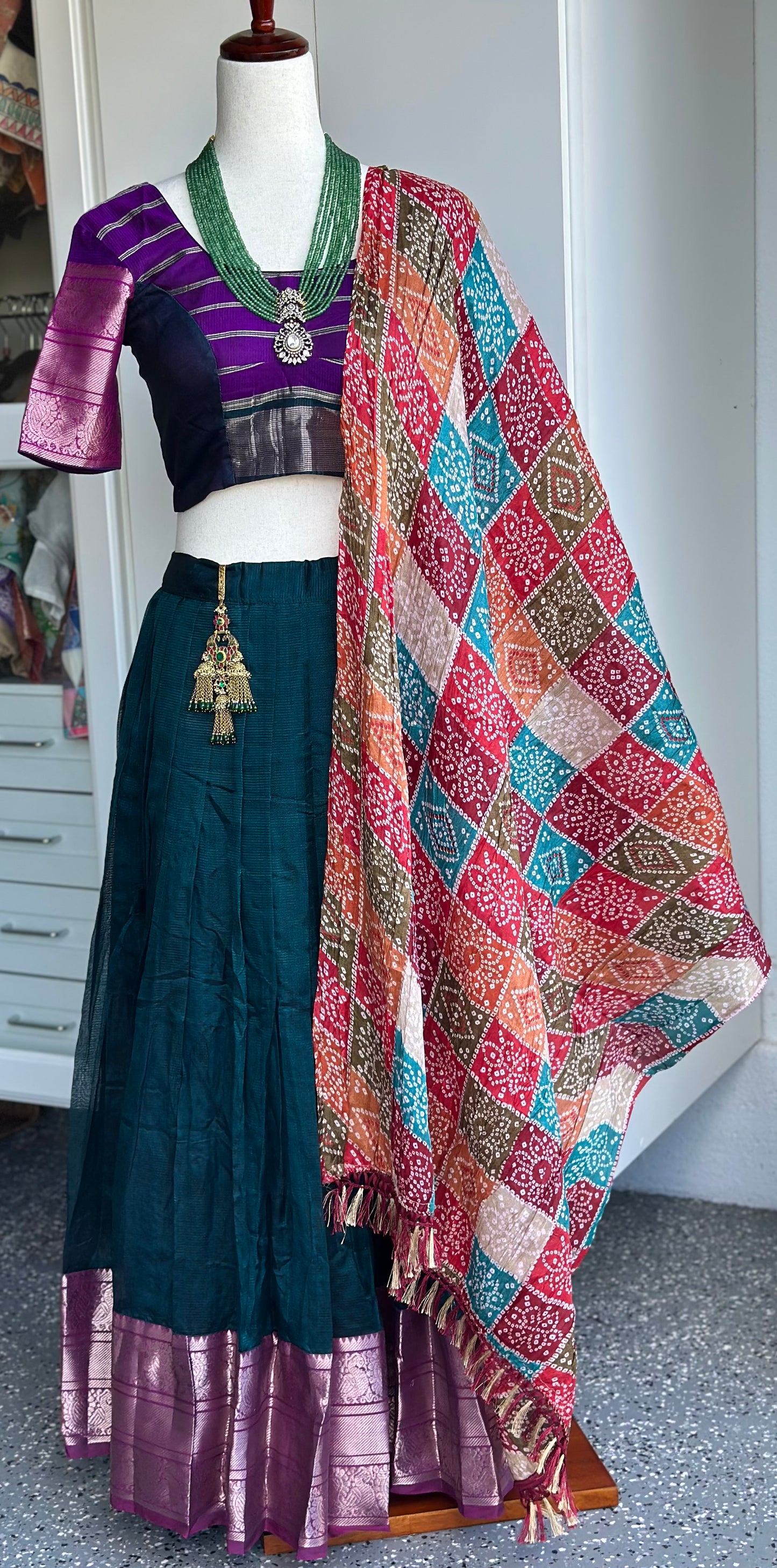 Teens mangalagiri lehanga set | teens ethnic wear