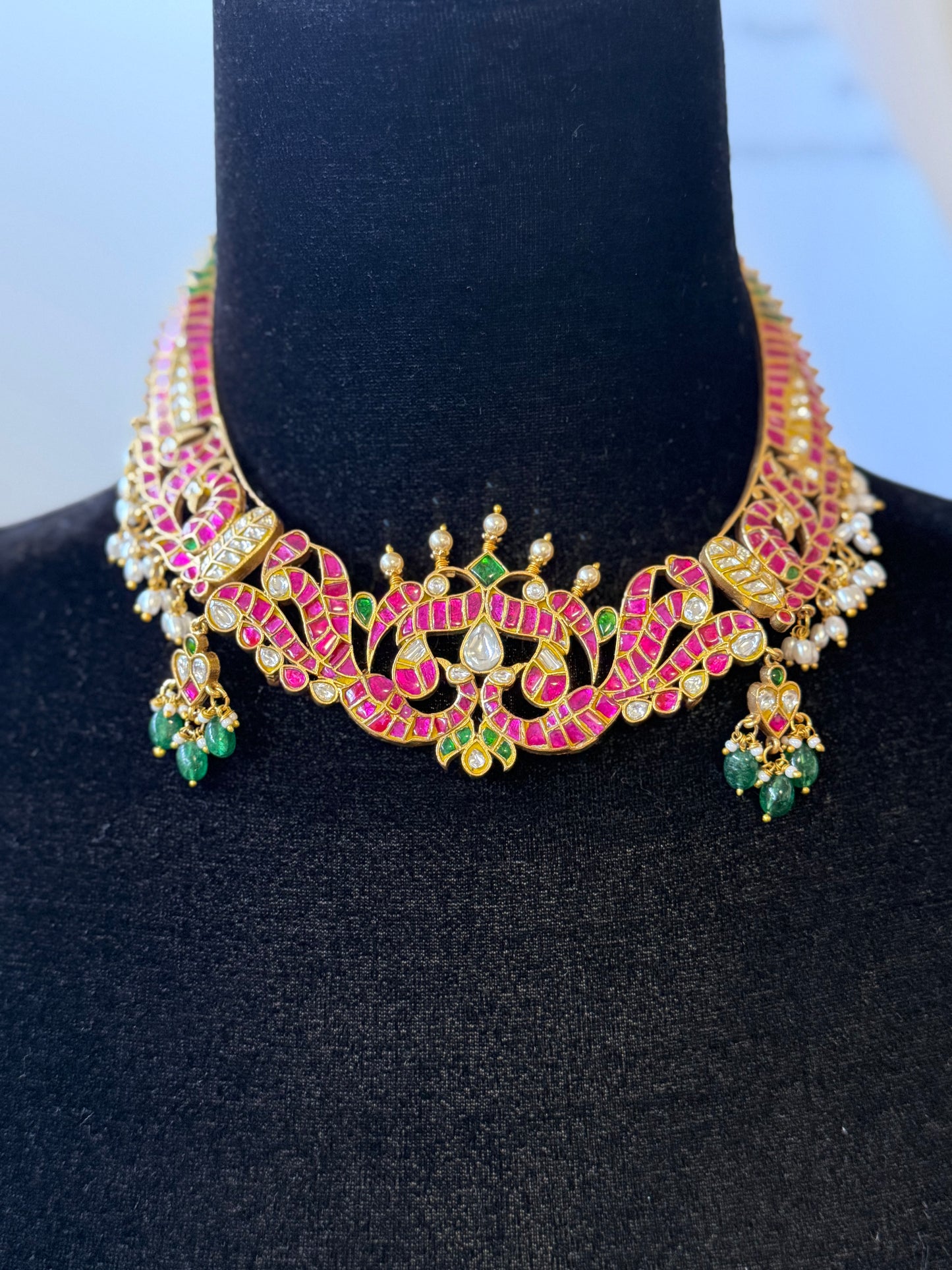 4 in 1 Jadau Kundan Necklace | Traditional Indian Necklace In USA