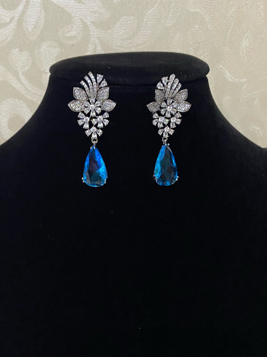 Aqua Victorian Ad earrings | Light weight earrings