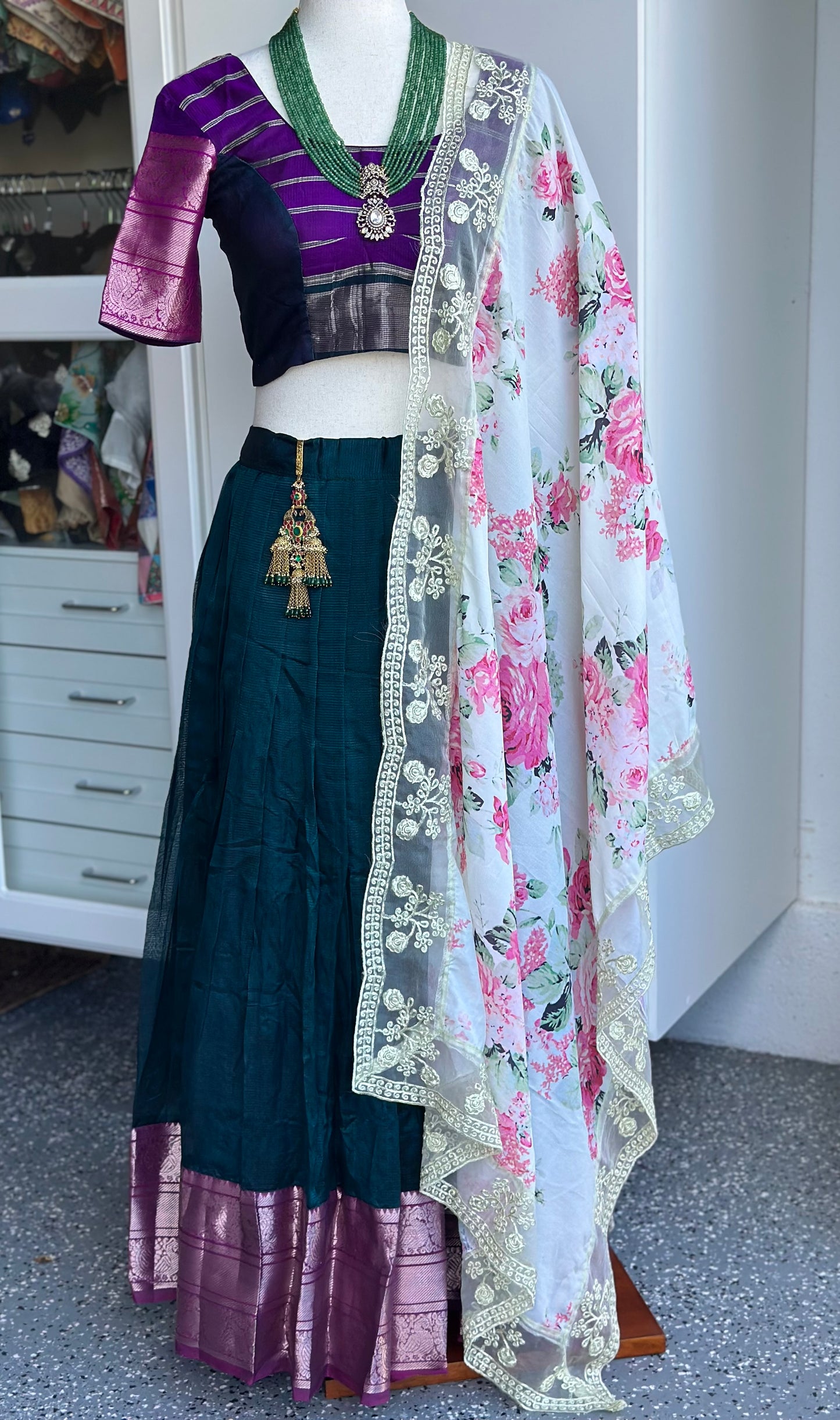 Teens mangalagiri lehanga set | teens ethnic wear