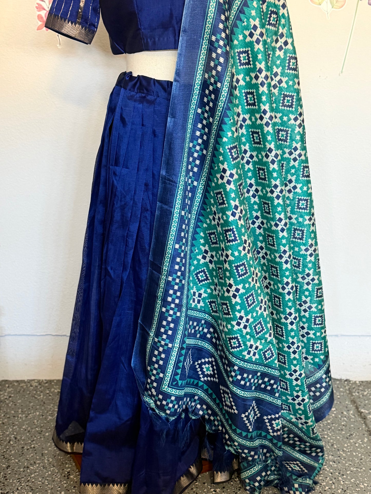 Teens Mangalagiri Handloom Lehanga | Traditional Langa voni | Teens Ethnic Wear