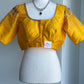 Yellow embroidery rawsilk blouse | Readymade embroidery blouses in USA | Bridal blouses in USA