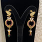 Contemporary earrings | Antique peacock earrings