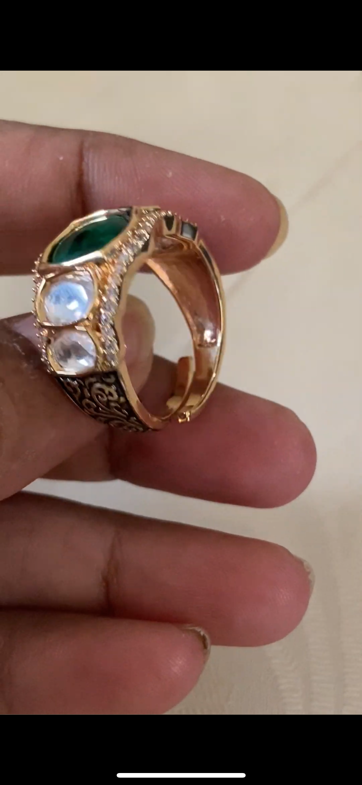 Kundan adjustable finger ring |