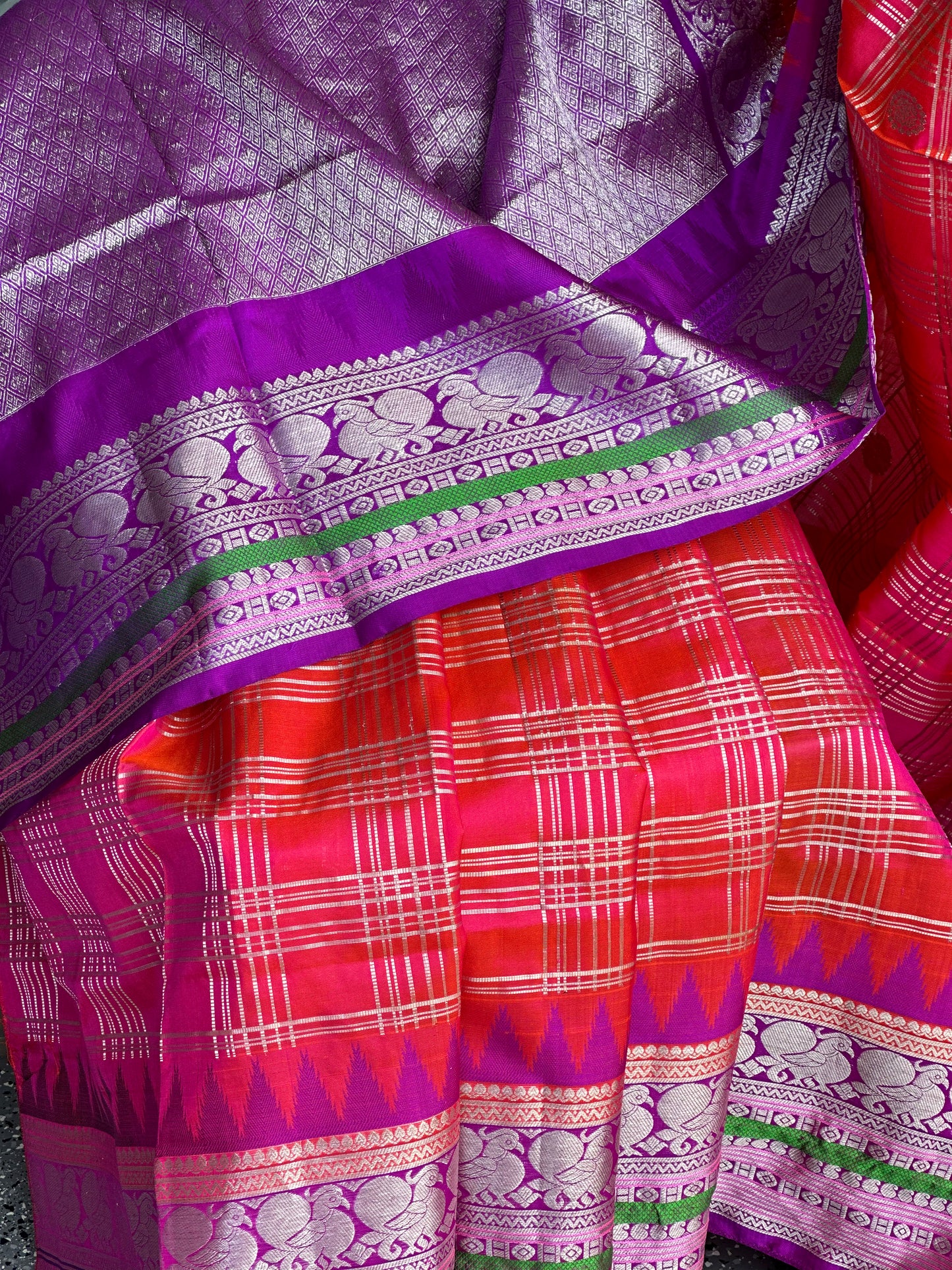 Dual shade Venkatagiri saree | Pattu Saree | Party wear saree