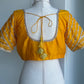 Yellow silver embroidery blouse | Saree readymade blouses in USA