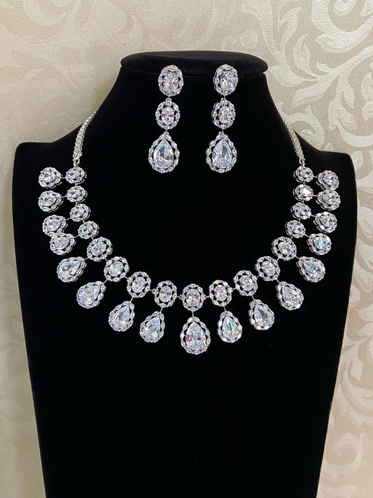 Ad necklace | Cz necklace | Sparkling jewelry