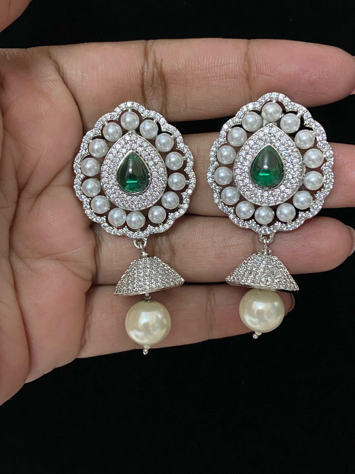 Diamond look alike earrings