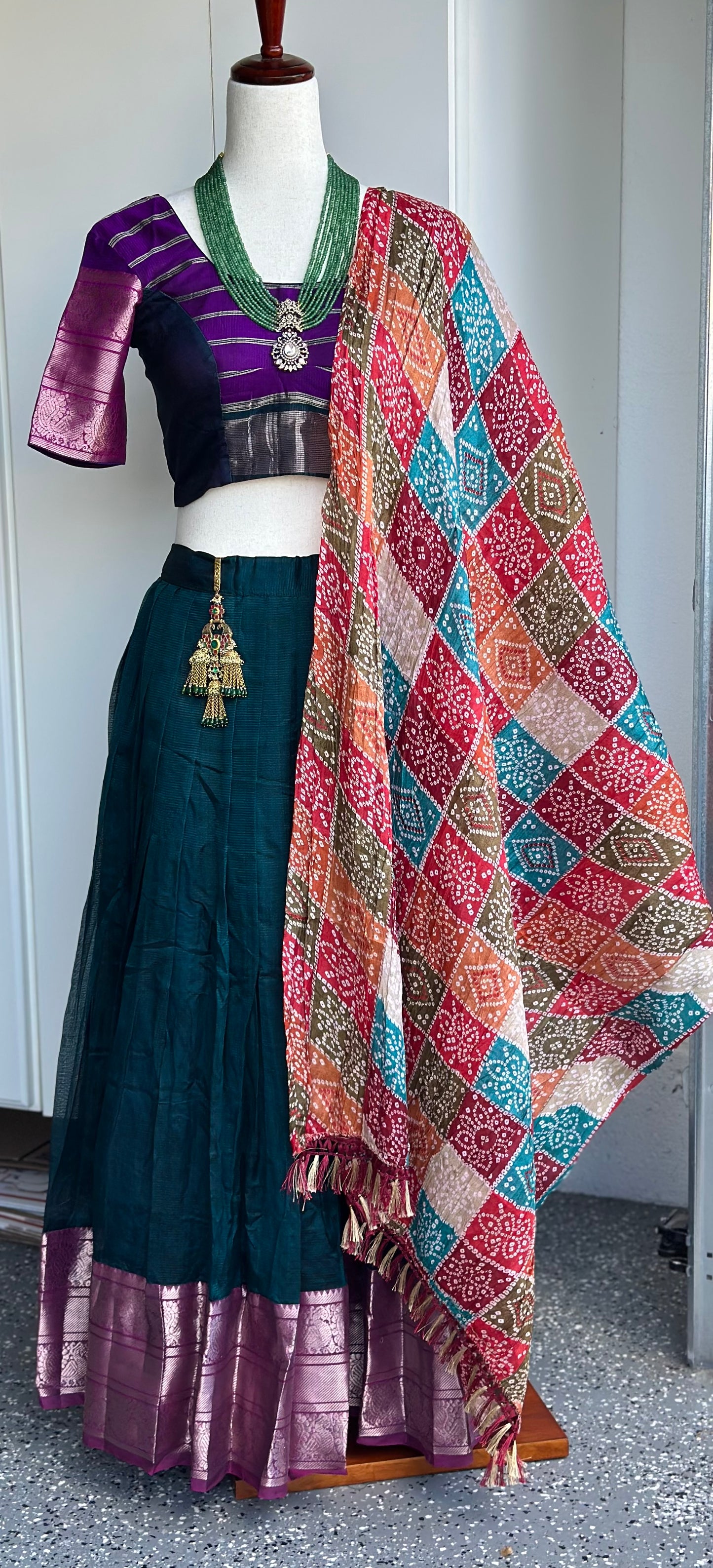 Teens mangalagiri lehanga set | teens ethnic wear