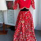 Girls Red Top & Skirt | Party wear dress for girls