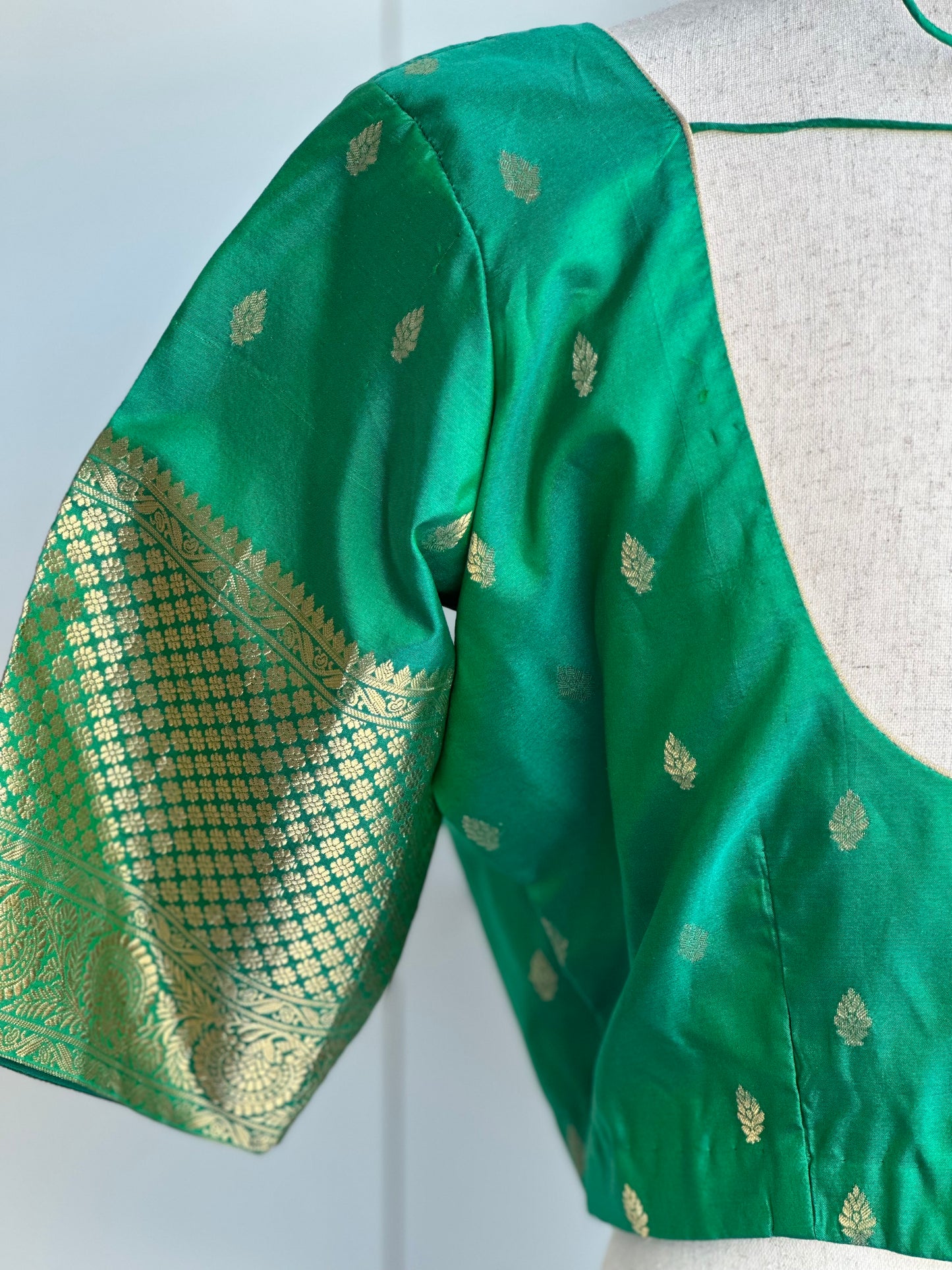 Green pure silk blouse | Saree blouses in USA | Saree blouses online