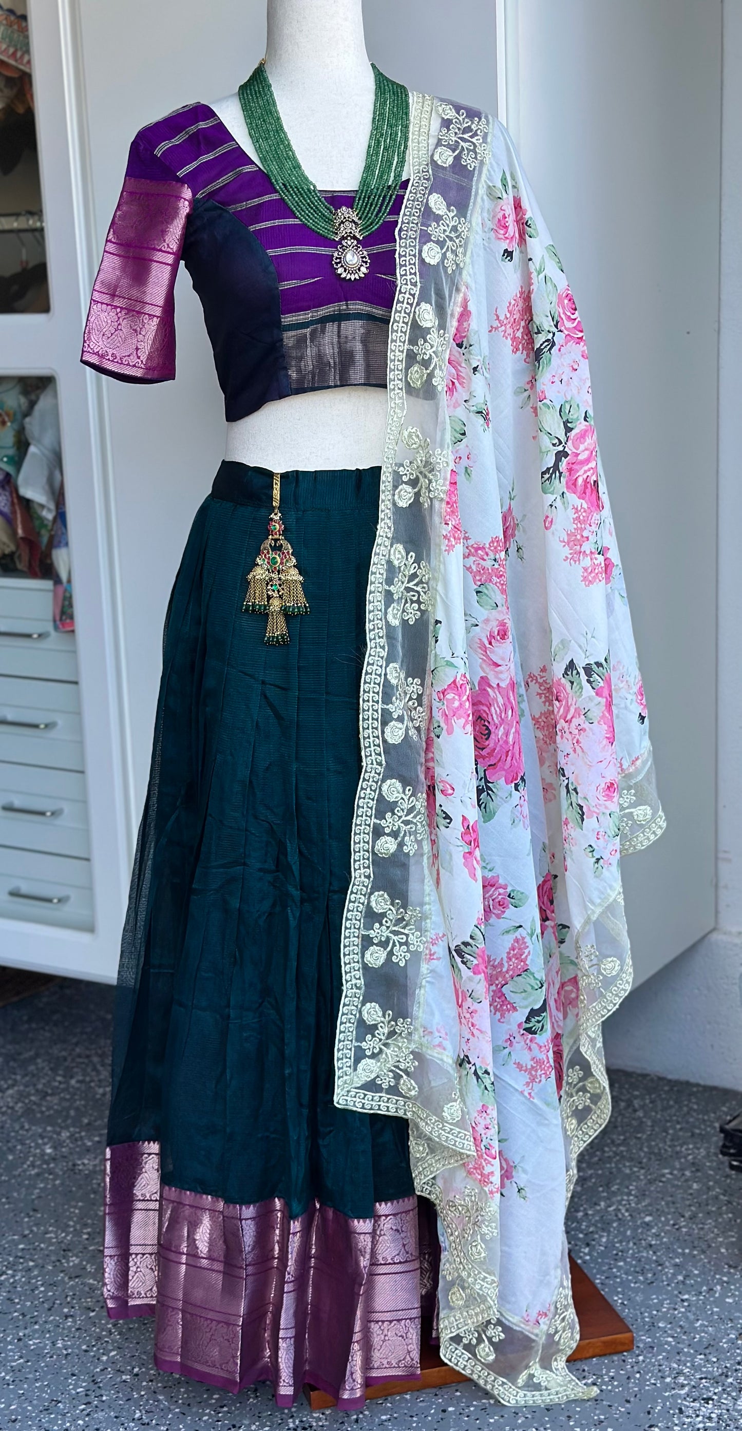 Teens mangalagiri lehanga set | teens ethnic wear