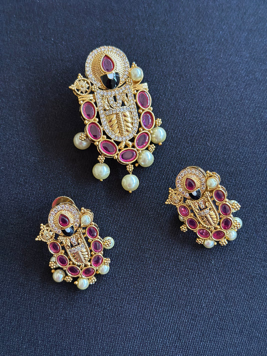 Balaji Pendant & Earrings | Indian Jewelry In USA