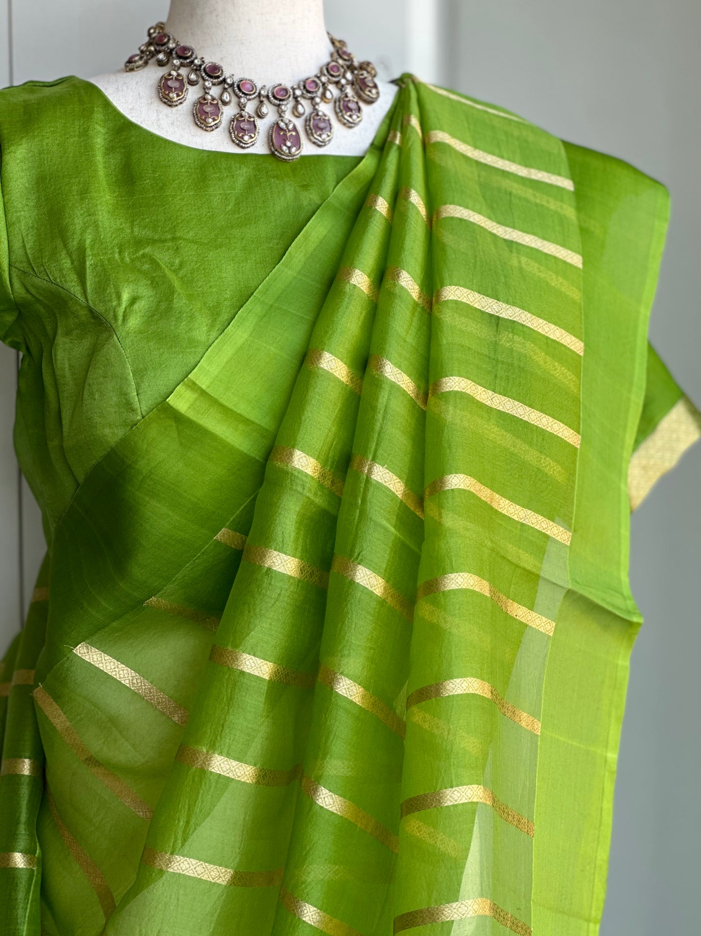 Silk mark certified Kora benaras saree | Sarees in USA | Ready to wear sarees | Saree with blouse