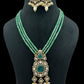 Victorian Polki Kundan Pendant Beads Nacklaces