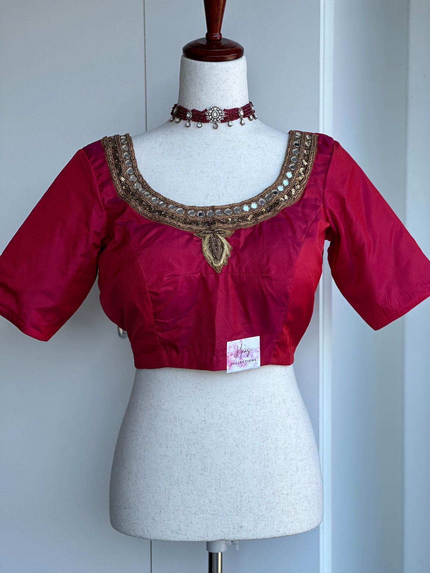 Designer blouse | Cotton silk embroidery blouse