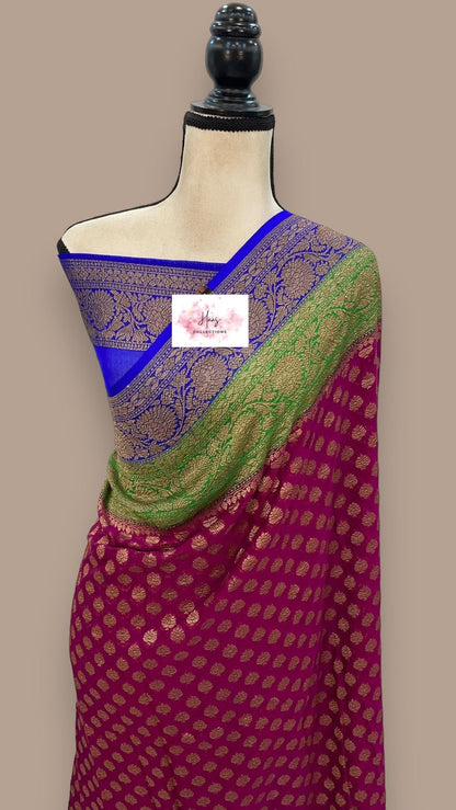 Pure georgette banaras saree | Saree in USA