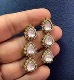 Victorian moissanite polki earrings