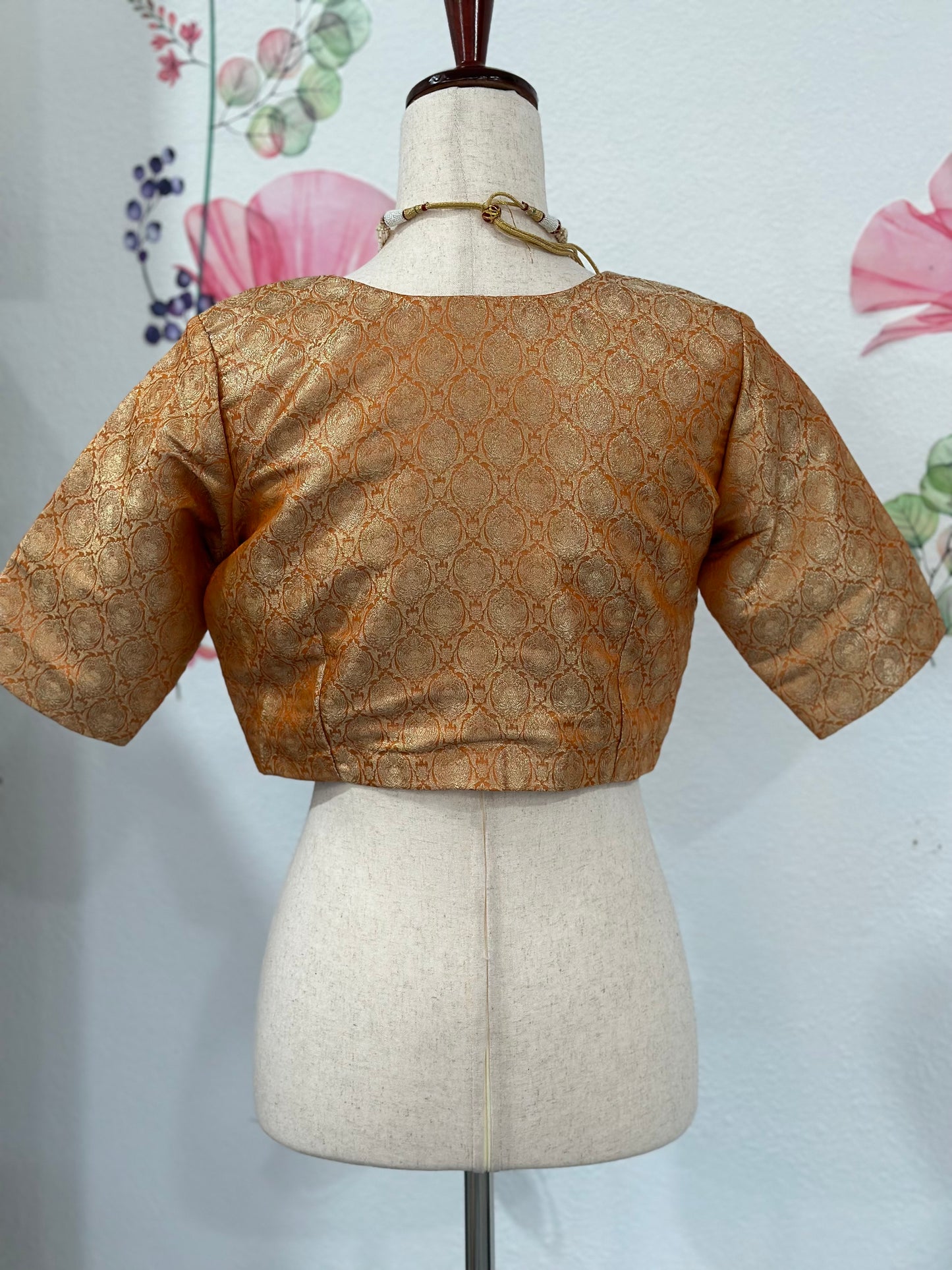 Mustard brocade blouse | Saree blouse in USA