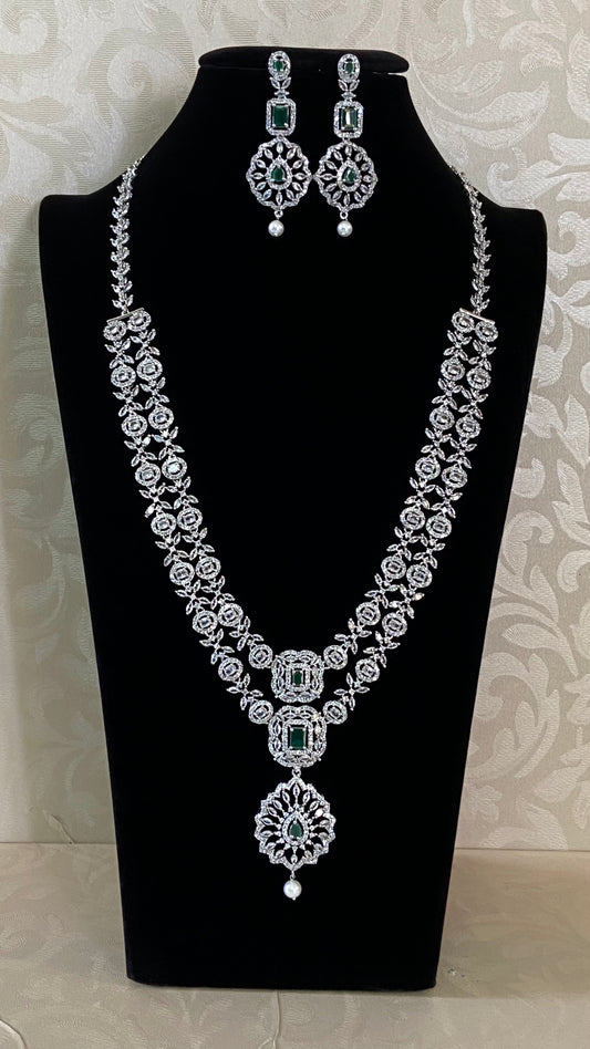 Diamond look necklace | AD necklace