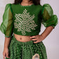 Girls Green Top & Skirt | Girls ethnic wear | Girls party wear dresses